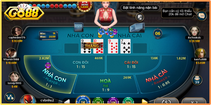 Baccarat Go88 - Trải Nghiệm Casino Đỉnh Cao, Thưởng Lớn 2 Quy tắc phân định thắng thua khi tham gia chơi baccarat Go88